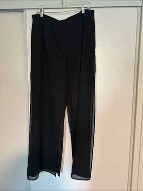 JBL Black Split-Front Wide Leg Trousers